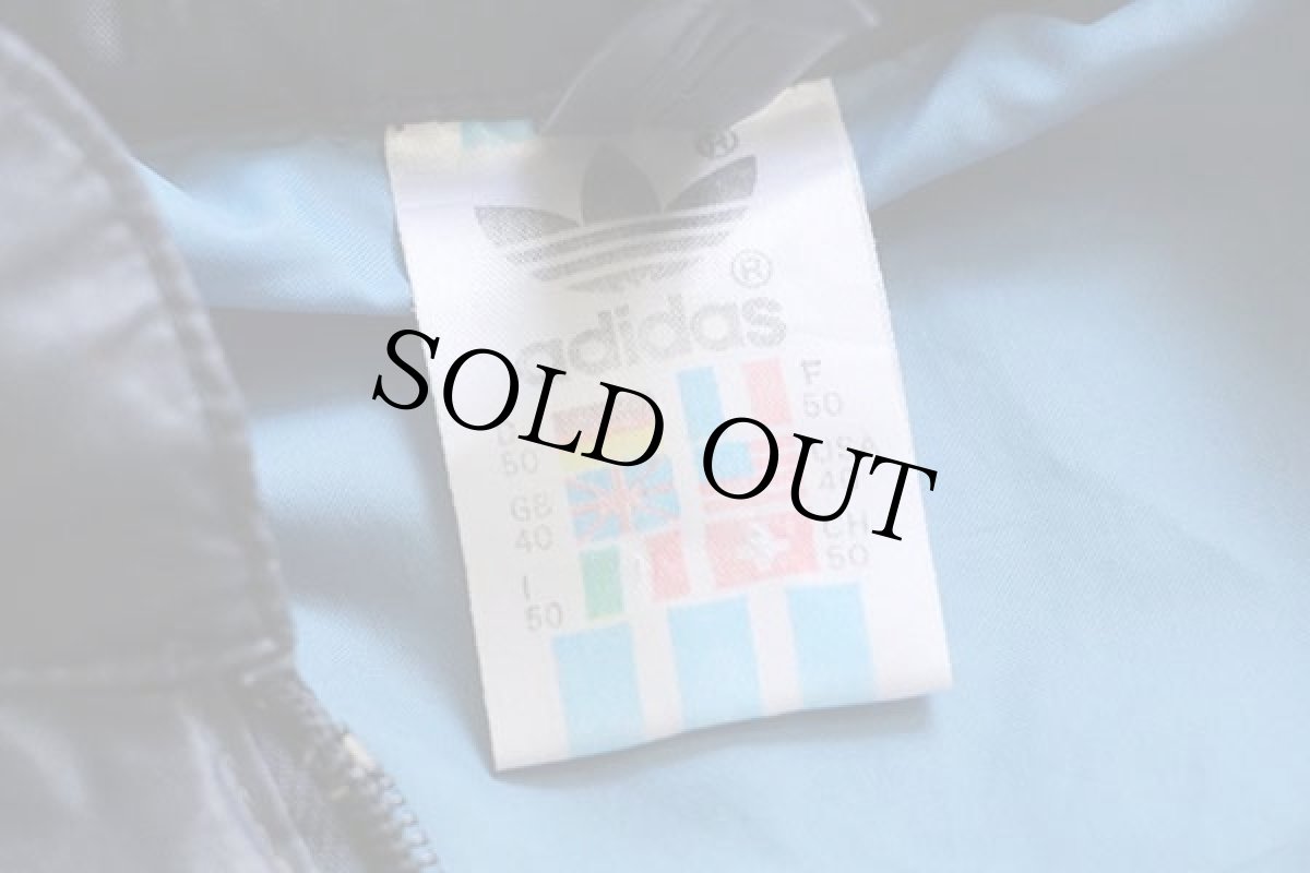 画像4: 80s adidasアディダス ドイツ軍 ツートン 切り替え ナイロンジャケット 紺×水色 40 (4)