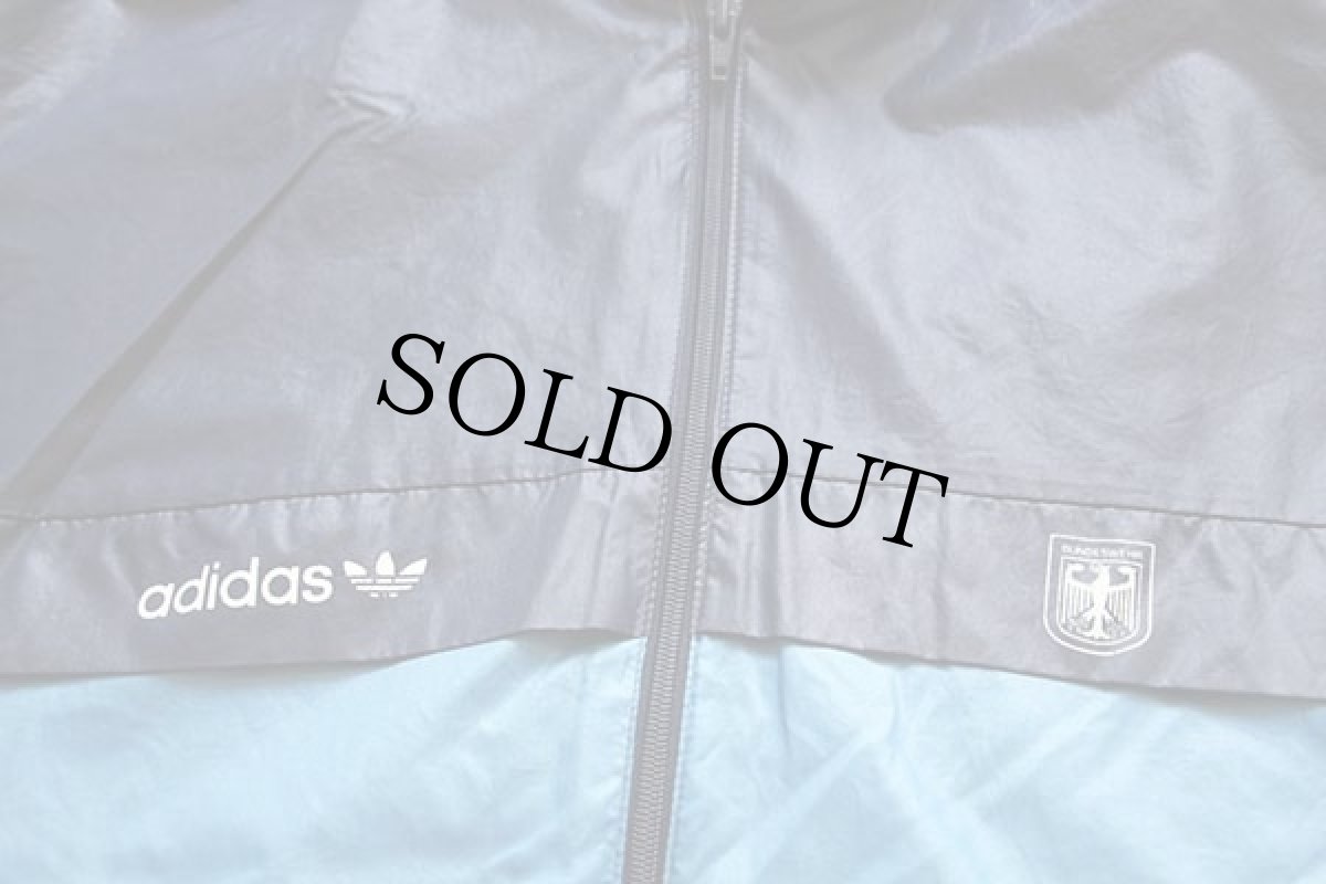 画像5: 80s adidasアディダス ドイツ軍 ツートン 切り替え ナイロンジャケット 紺×水色 40 (5)