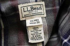 画像6: L.L.Bean タータンチェック ネルライナー コットン イージーパンツ 紺 M (6)