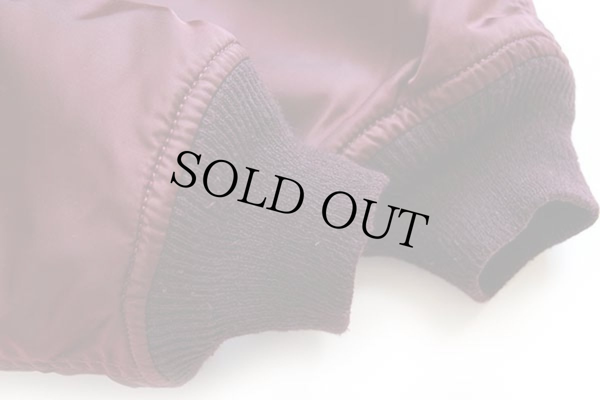 画像6: 90s USA製 ALPHAアルファ MA-1 フライトジャケット ボルドー L (6)