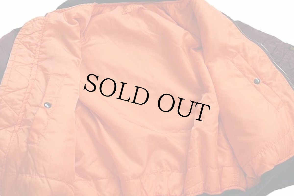 画像5: 90s USA製 ALPHAアルファ MA-1 フライトジャケット ボルドー L (5)