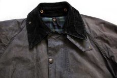 画像3: 00s 英国製 Barbourバブアー A145 BEAUFORT オイルドジャケット 焦げ茶 C38 (3)