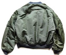 画像2: 90s WINFIELD INTERNATIONAL MA-1 フライトジャケット グリーン L (2)