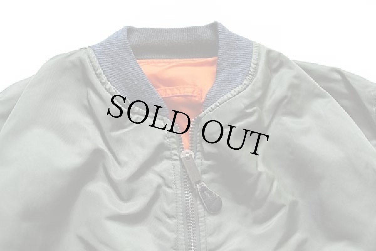 画像3: 90s WINFIELD INTERNATIONAL MA-1 フライトジャケット グリーン L (3)