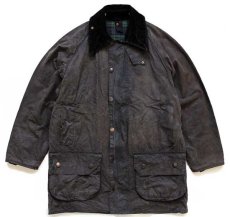 画像1: 00s 英国製 Barbourバブアー A145 BEAUFORT オイルドジャケット 焦げ茶 C38 (1)