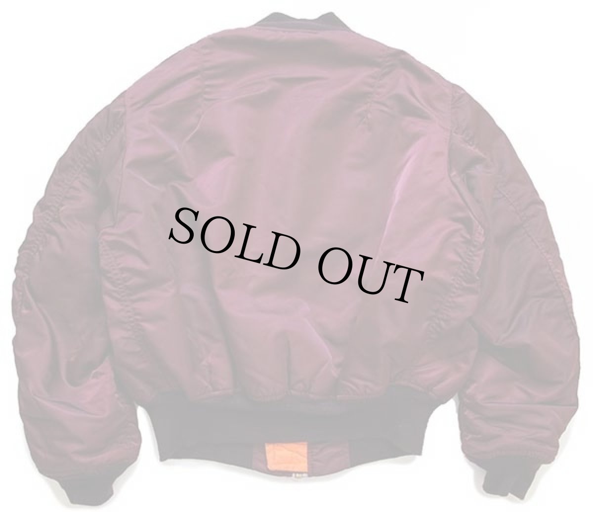 画像2: 90s USA製 ALPHAアルファ MA-1 フライトジャケット ボルドー L (2)