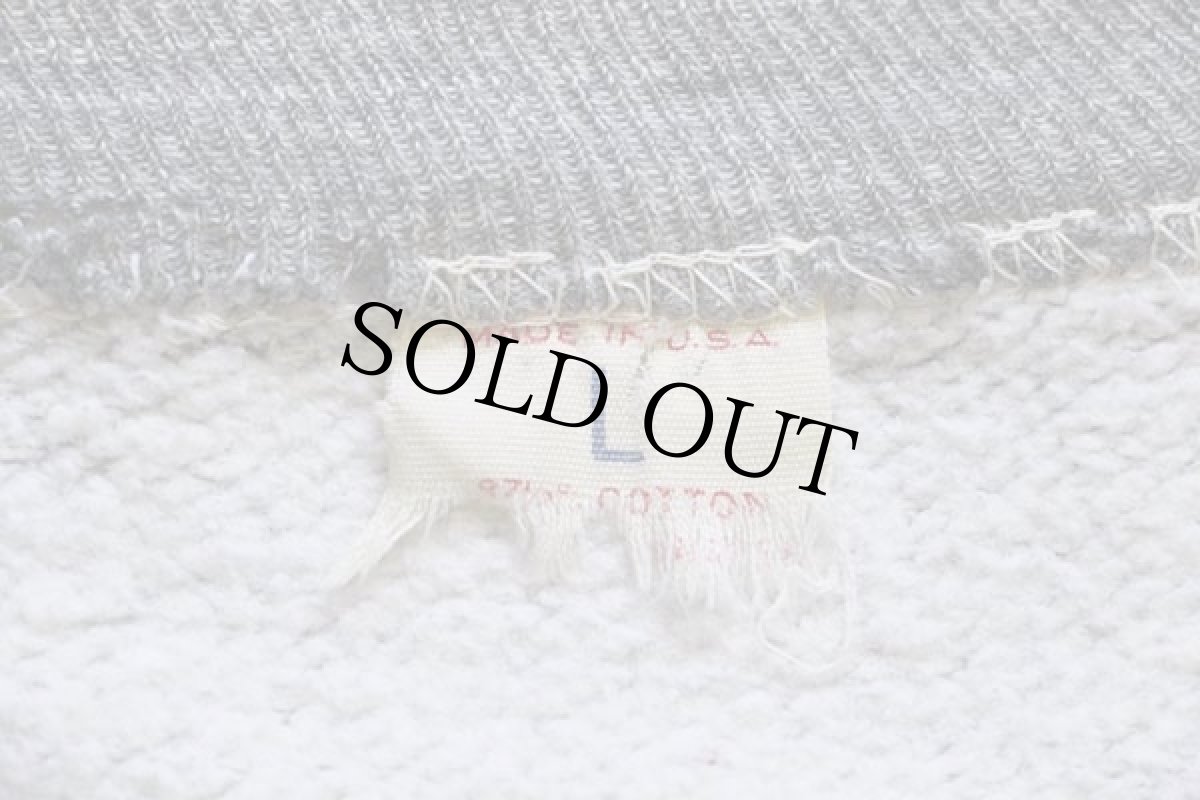 画像4: 50s USA製 RUSSELLラッセル AMBRIDGE 28 前V スウェット 杢グレー L (4)