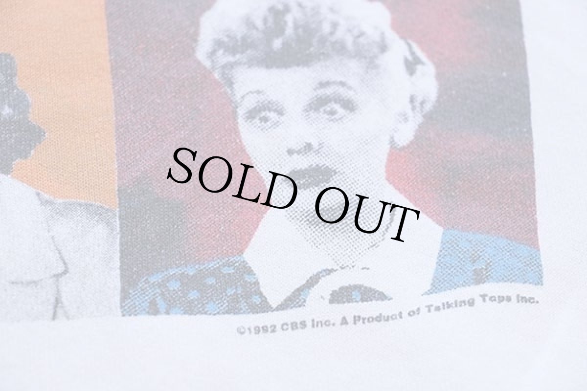 画像5: 90s USA製 I Love Lucy ルシルボール フォトプリント アート スウェット 白 L (5)