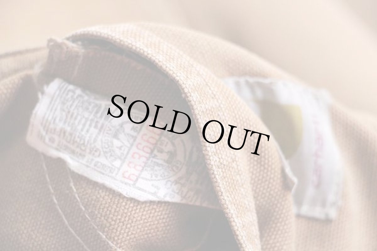 画像6: 70s carharttカーハート ダック地 ダブルニー ペインターパンツ 茶 w32 (6)