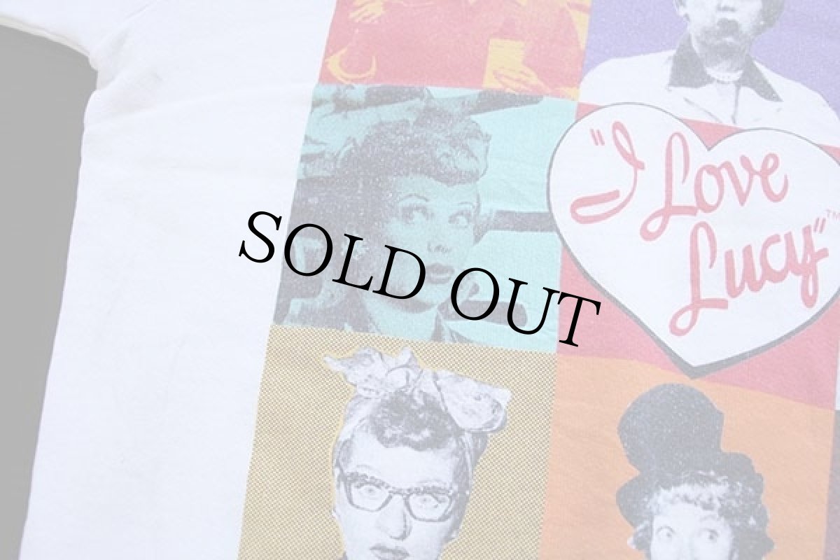 画像4: 90s USA製 I Love Lucy ルシルボール フォトプリント アート スウェット 白 L (4)