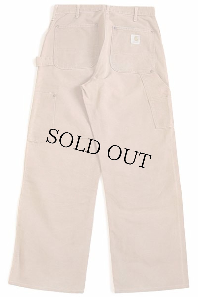 画像3: 70s carharttカーハート ダック地 ダブルニー ペインターパンツ 茶 w32 (3)