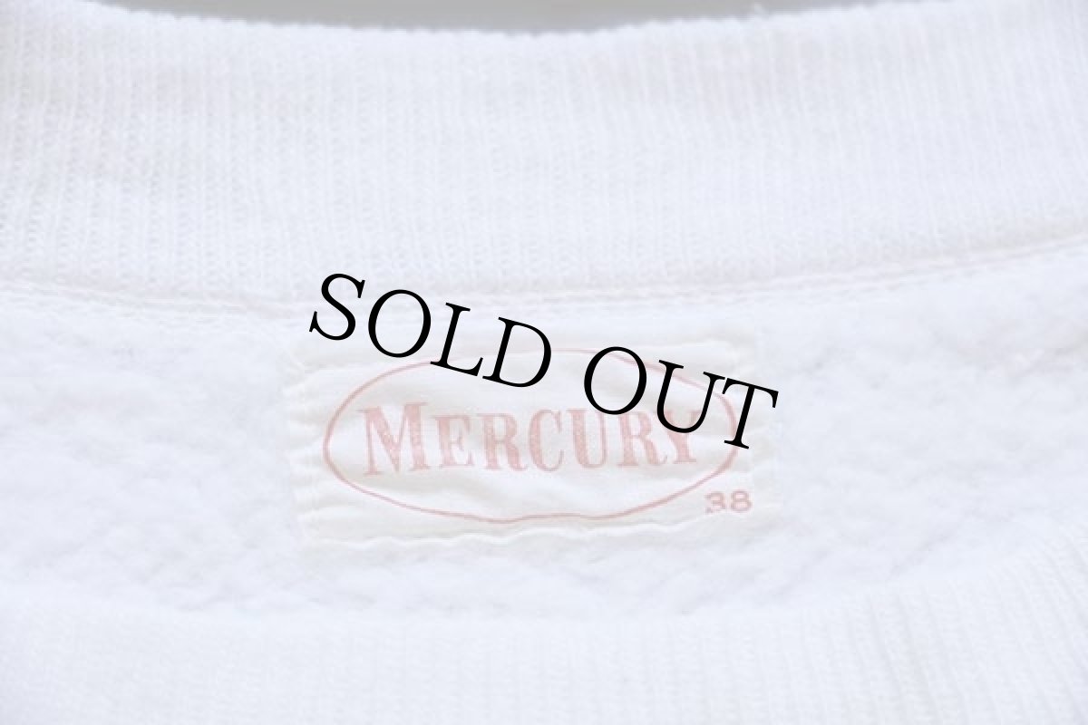 画像4: 50s MERCURY 無地 コットン スウェット 白 38 (4)