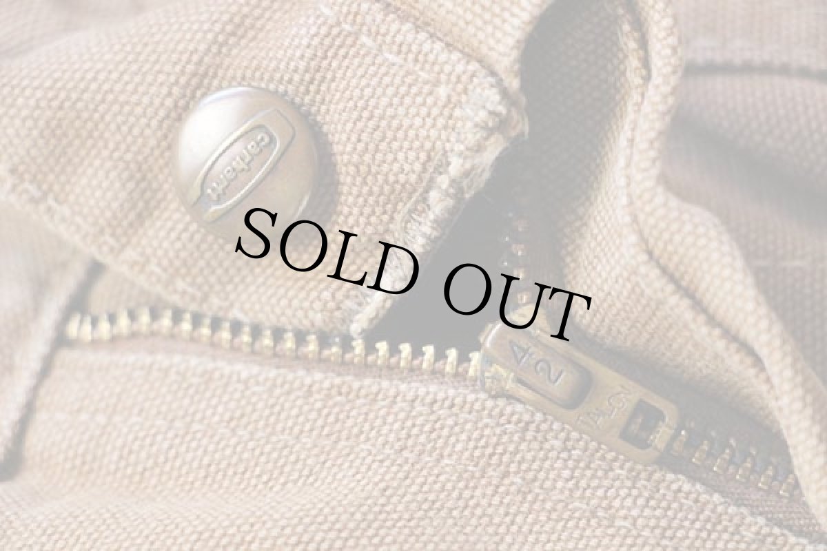 画像7: 70s carharttカーハート ダック地 ダブルニー ペインターパンツ 茶 w32 (7)