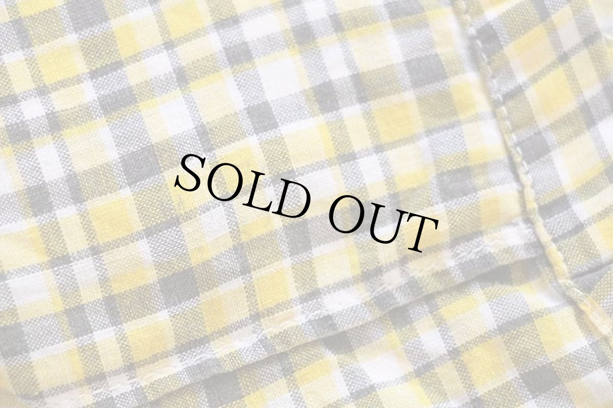 画像6: 50s SEAWANEE チェック 半袖 コットンシャツ M (6)