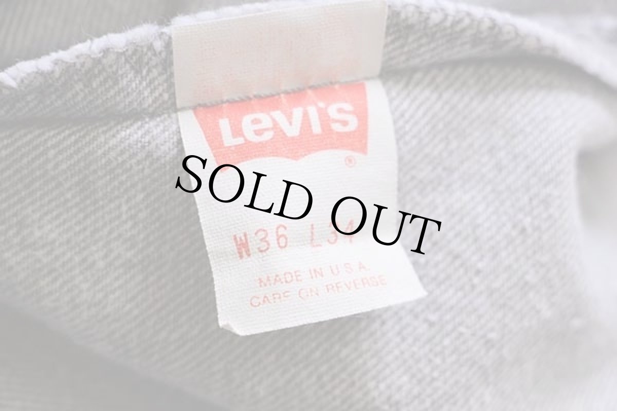 画像6: 80s USA製 Levi'sリーバイス 501 グレー デニムパンツ w36 L34 (6)