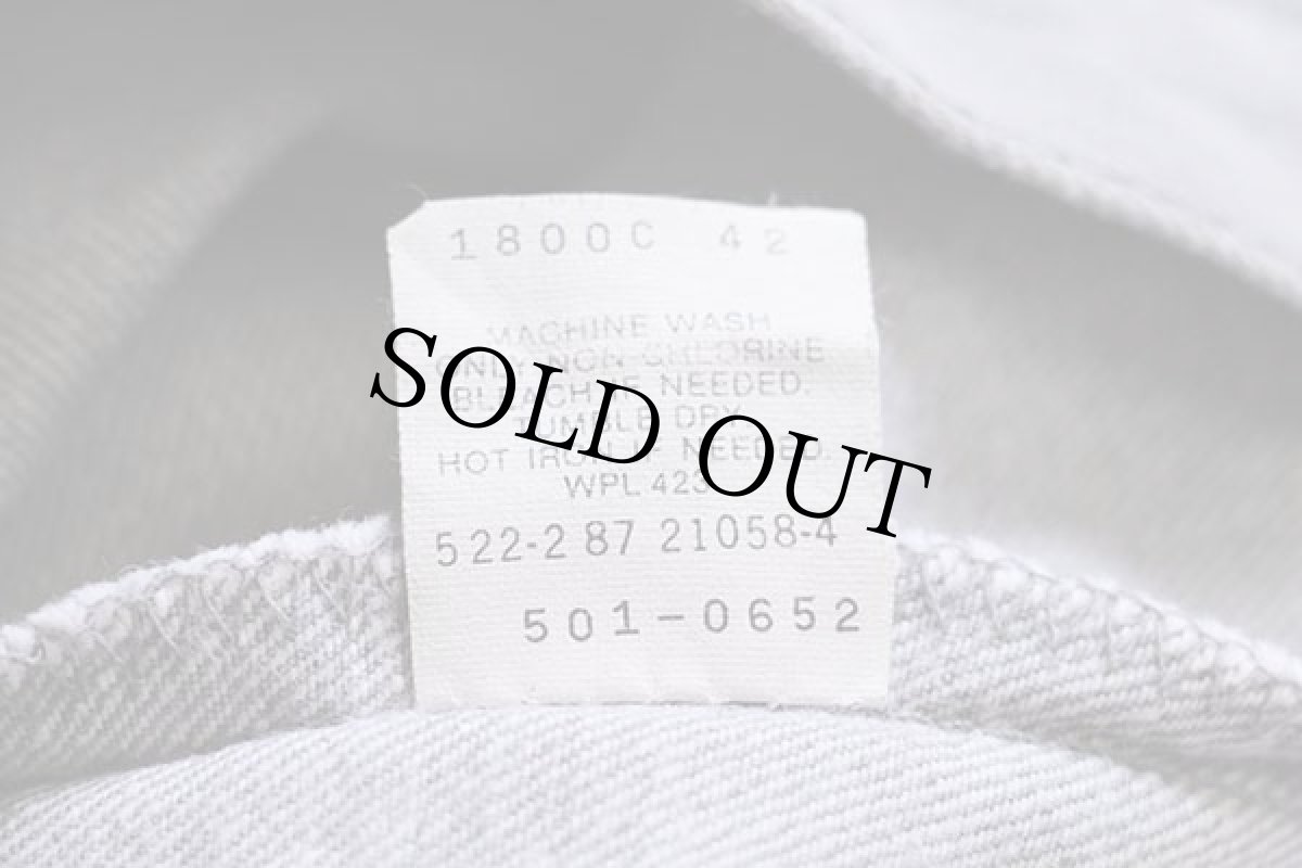 画像7: 80s USA製 Levi'sリーバイス 501 グレー デニムパンツ w36 L34 (7)