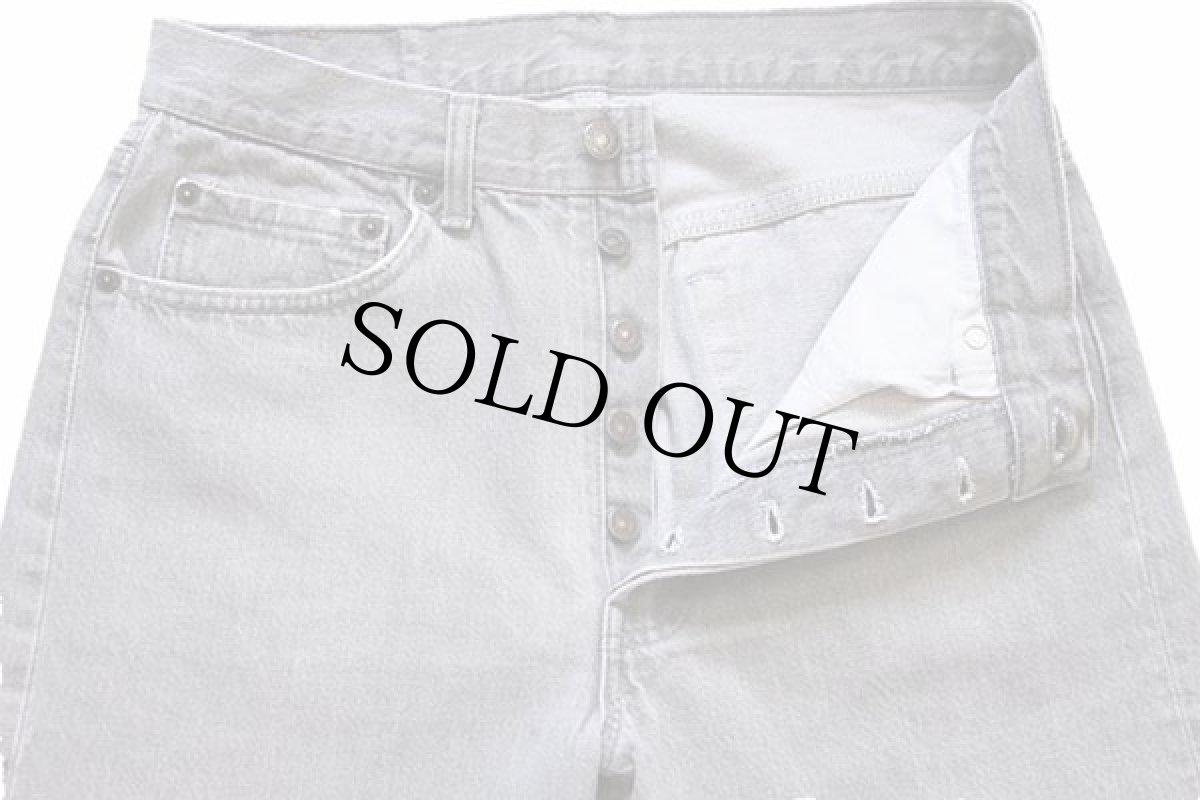 画像4: 80s USA製 Levi'sリーバイス 501 グレー デニムパンツ w32 L34 (4)