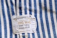 画像5: 70s USA製 JCPenney BIGMACビッグマック ヒッコリー ストライプ オーバーオール (5)