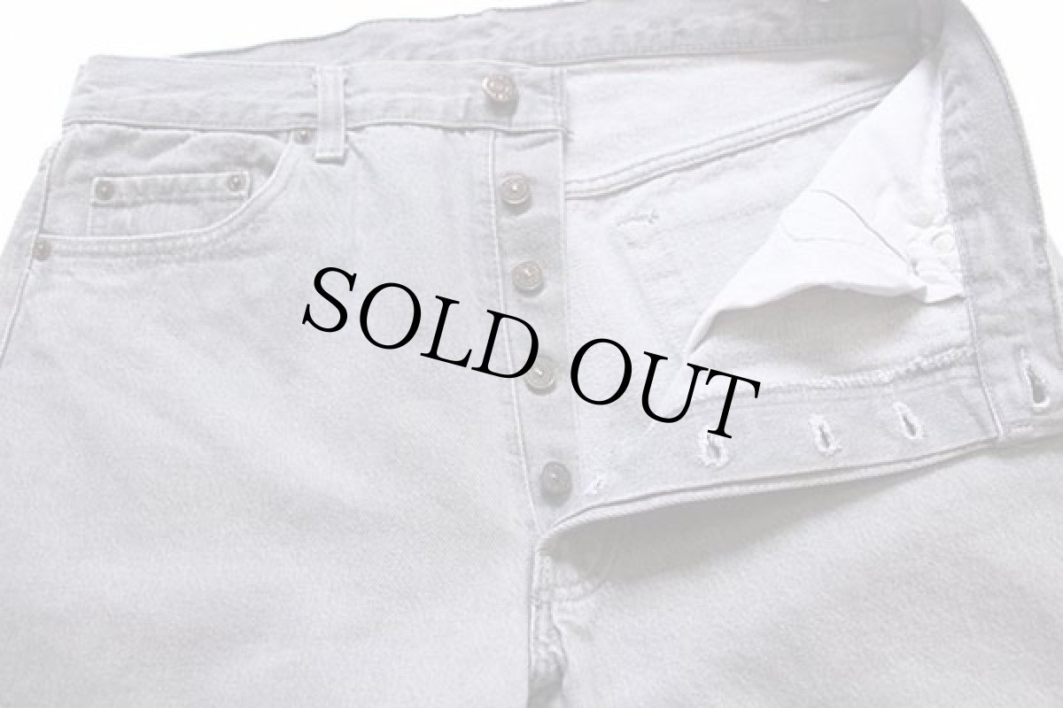 画像4: 80s USA製 Levi'sリーバイス 501 グレー デニムパンツ w36 L34 (4)