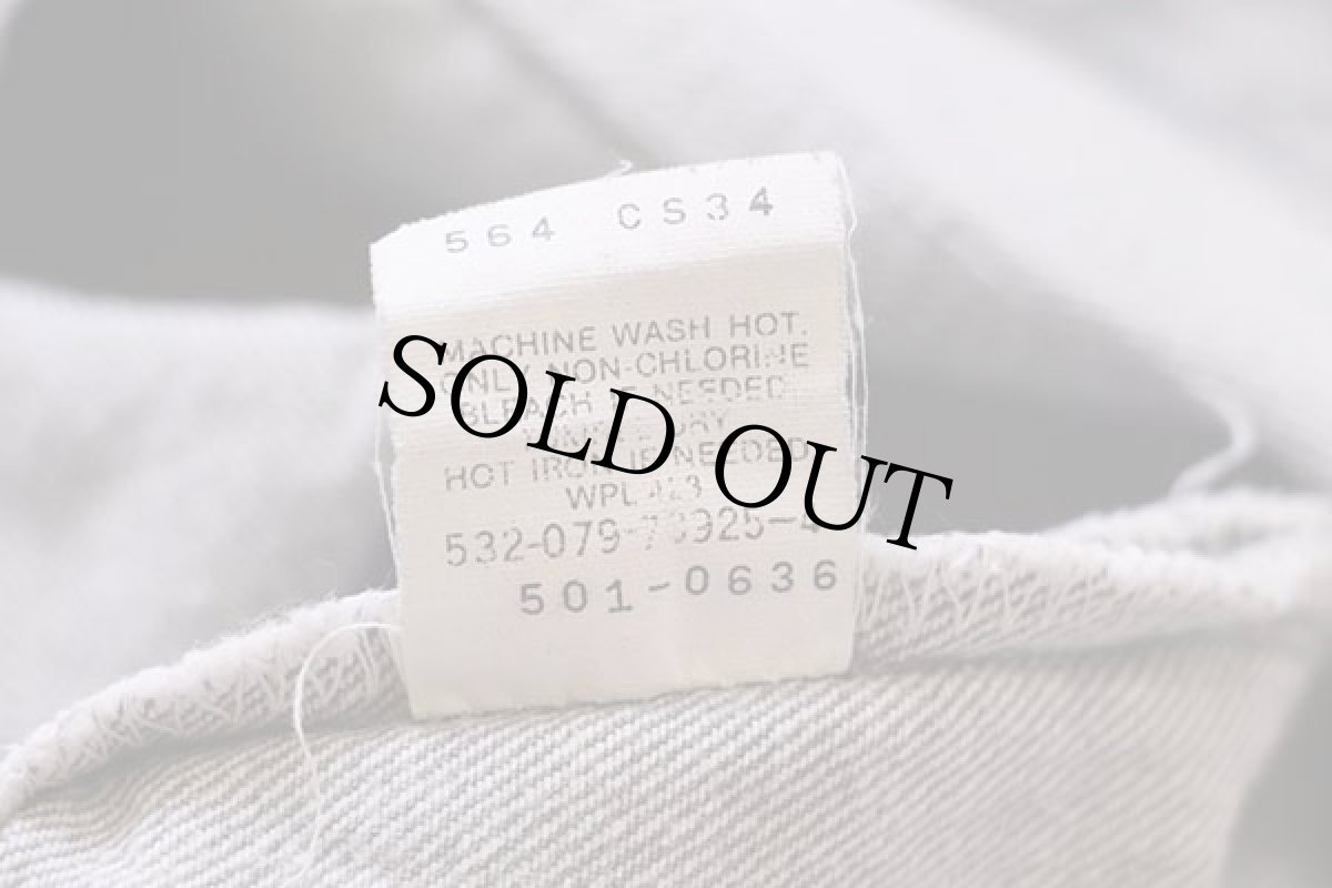 画像8: 80s USA製 Levi'sリーバイス 501 グレー デニムパンツ w32 L34 (8)