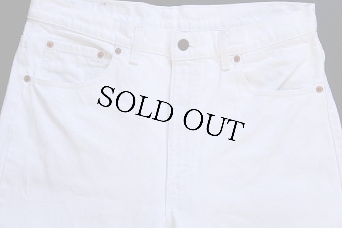 画像4: 80s USA製 Levi'sリーバイス 505 ホワイト デニムパンツ w36 L30 (4)