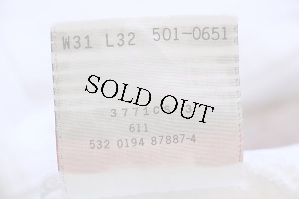 画像7: 90s USA製 Levi'sリーバイス 501 ホワイト デニムパンツ w31 L32 (7)