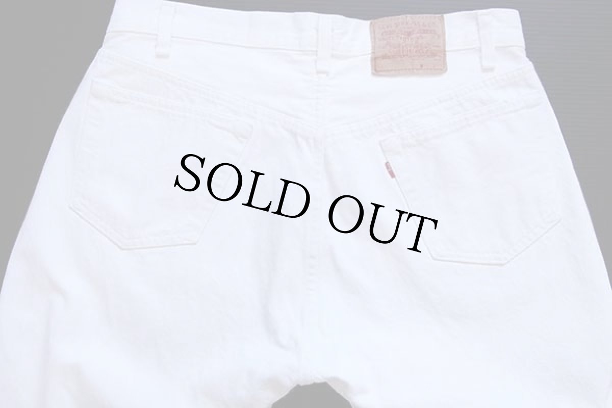 画像5: 80s USA製 Levi'sリーバイス 501 ホワイト デニムパンツ w36 L34 (5)