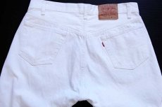 画像5: 80s USA製 Levi'sリーバイス 501 ホワイト デニムパンツ w36 L34 (5)