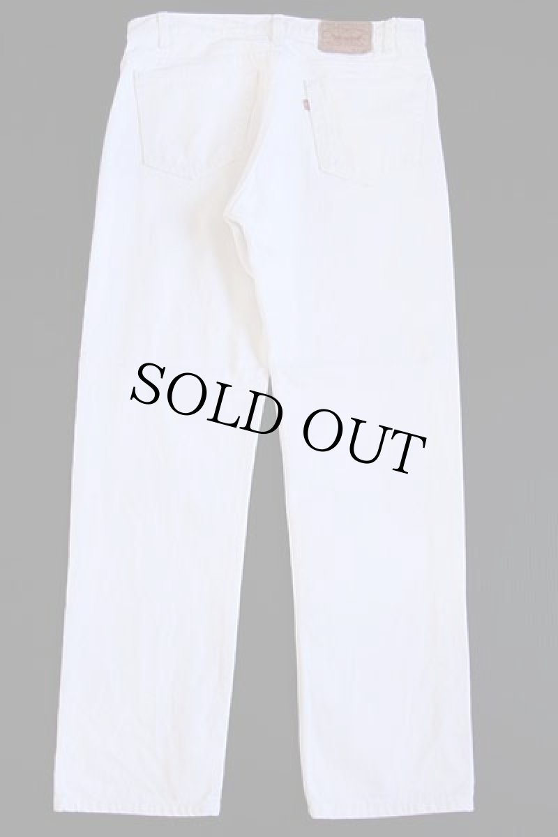 画像3: 80s USA製 Levi'sリーバイス 505 ホワイト デニムパンツ w36 L30 (3)