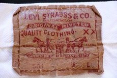 画像6: 80s USA製 Levi'sリーバイス 501 ホワイト デニムパンツ w36 L30 (6)