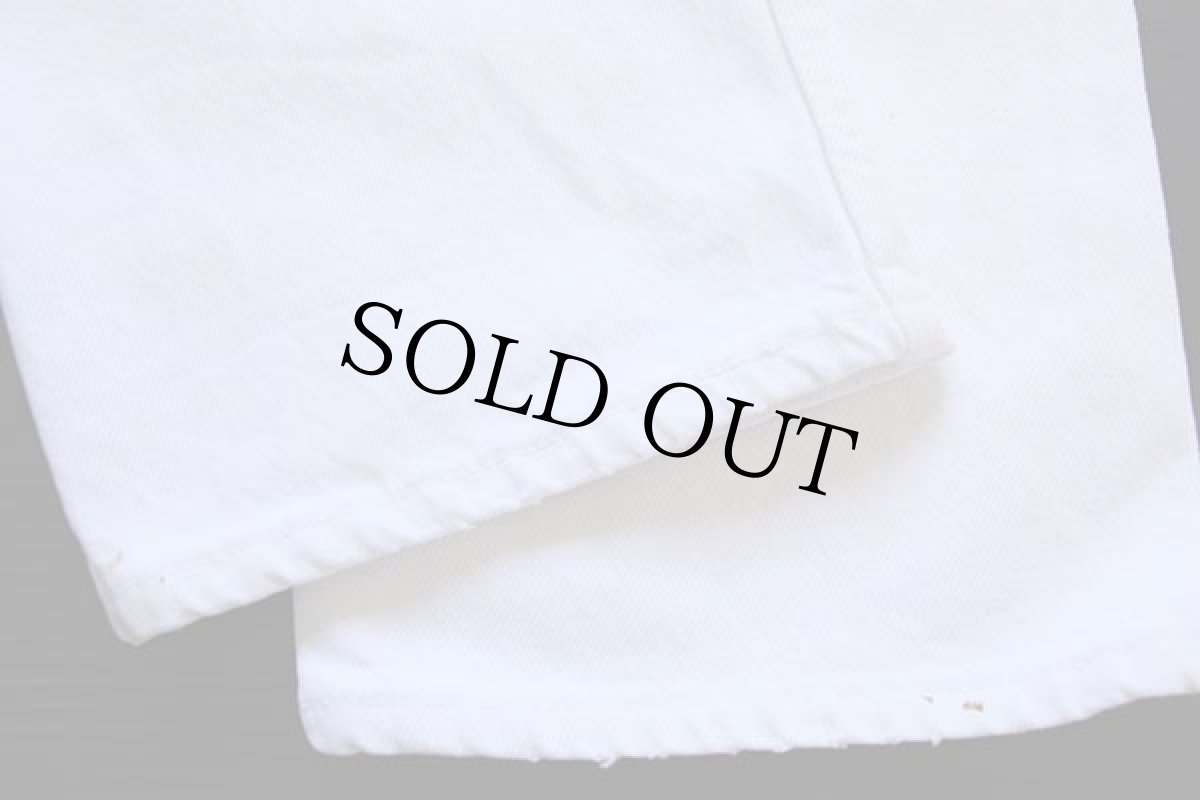 画像8: 90s USA製 Levi'sリーバイス 501 ホワイト デニムパンツ w31 L32 (8)