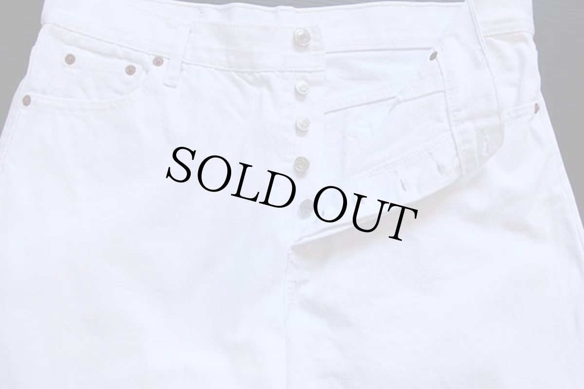 画像4: 90s USA製 Levi'sリーバイス 501 ホワイト デニムパンツ w38 (4)