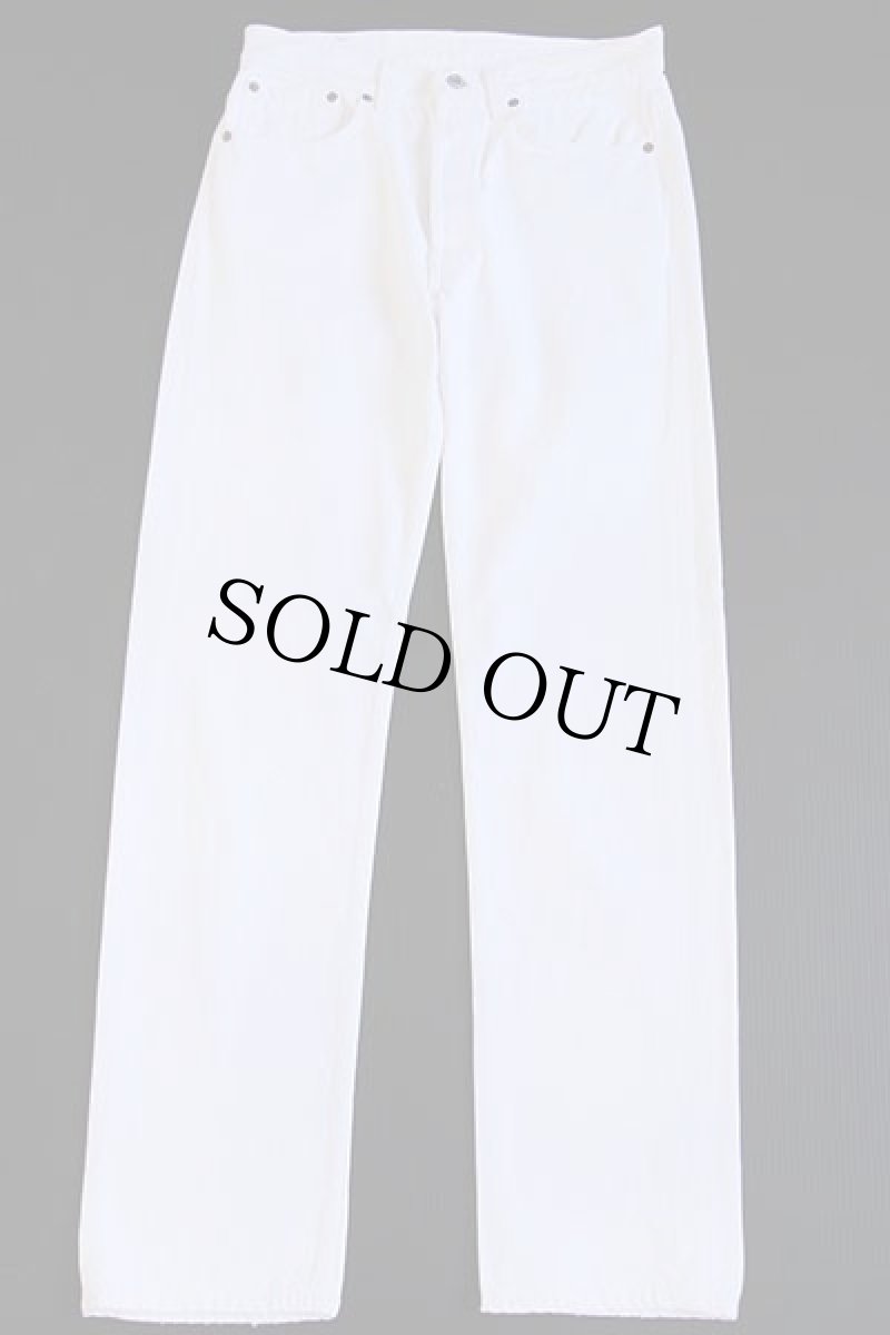 画像2: 90s USA製 Levi'sリーバイス 501 ホワイト デニムパンツ w31 L32 (2)