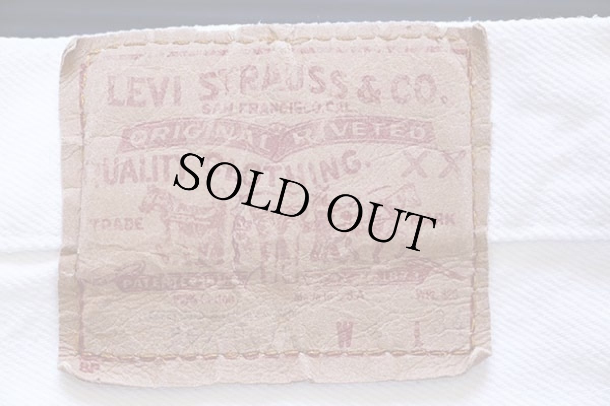 画像6: 80s USA製 Levi'sリーバイス 501 ホワイト デニムパンツ w36 L34 (6)