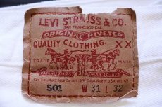 画像6: 90s USA製 Levi'sリーバイス 501 ホワイト デニムパンツ w31 L32 (6)