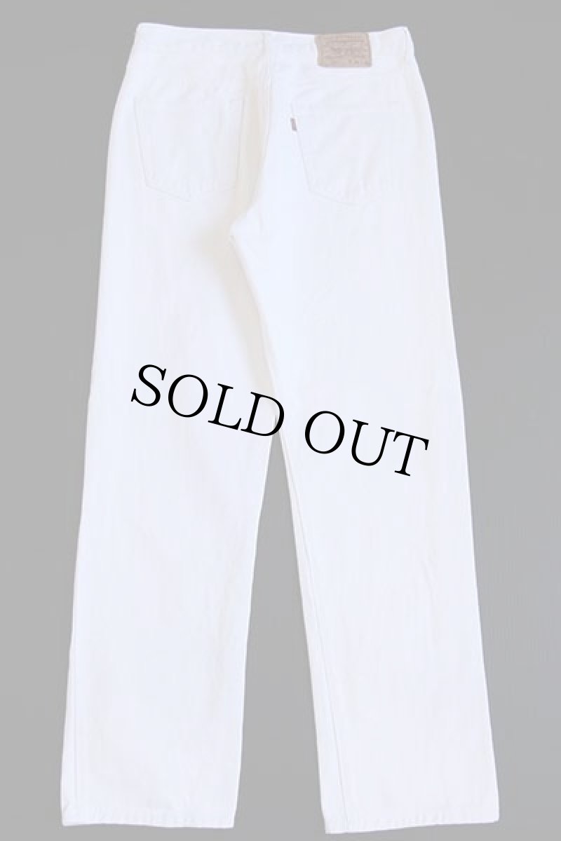 画像3: 80s USA製 Levi'sリーバイス 501 ホワイト デニムパンツ w33 L32 (3)