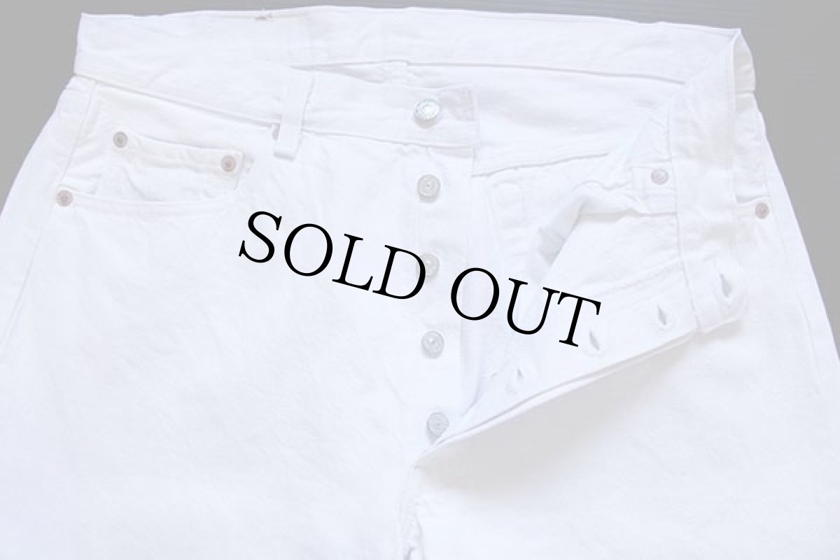 画像4: 80s USA製 Levi'sリーバイス 501 ホワイト デニムパンツ w36 L34 (4)