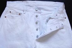 画像4: 80s USA製 Levi'sリーバイス 501 ホワイト デニムパンツ w36 L34 (4)