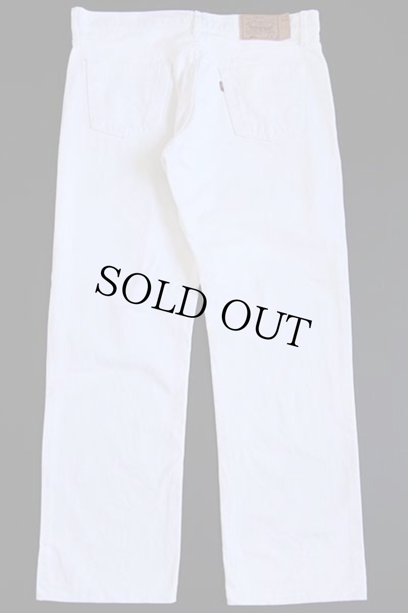 画像3: 90s USA製 Levi'sリーバイス 501 ホワイト デニムパンツ w38 (3)