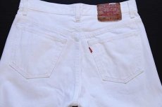 画像5: 90s USA製 Levi'sリーバイス 501 ホワイト デニムパンツ w31 L32 (5)