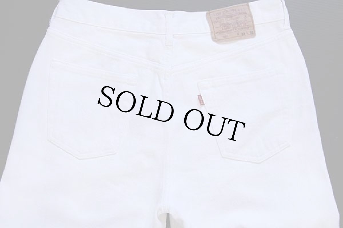 画像5: 80s USA製 Levi'sリーバイス 501 ホワイト デニムパンツ w33 L32 (5)