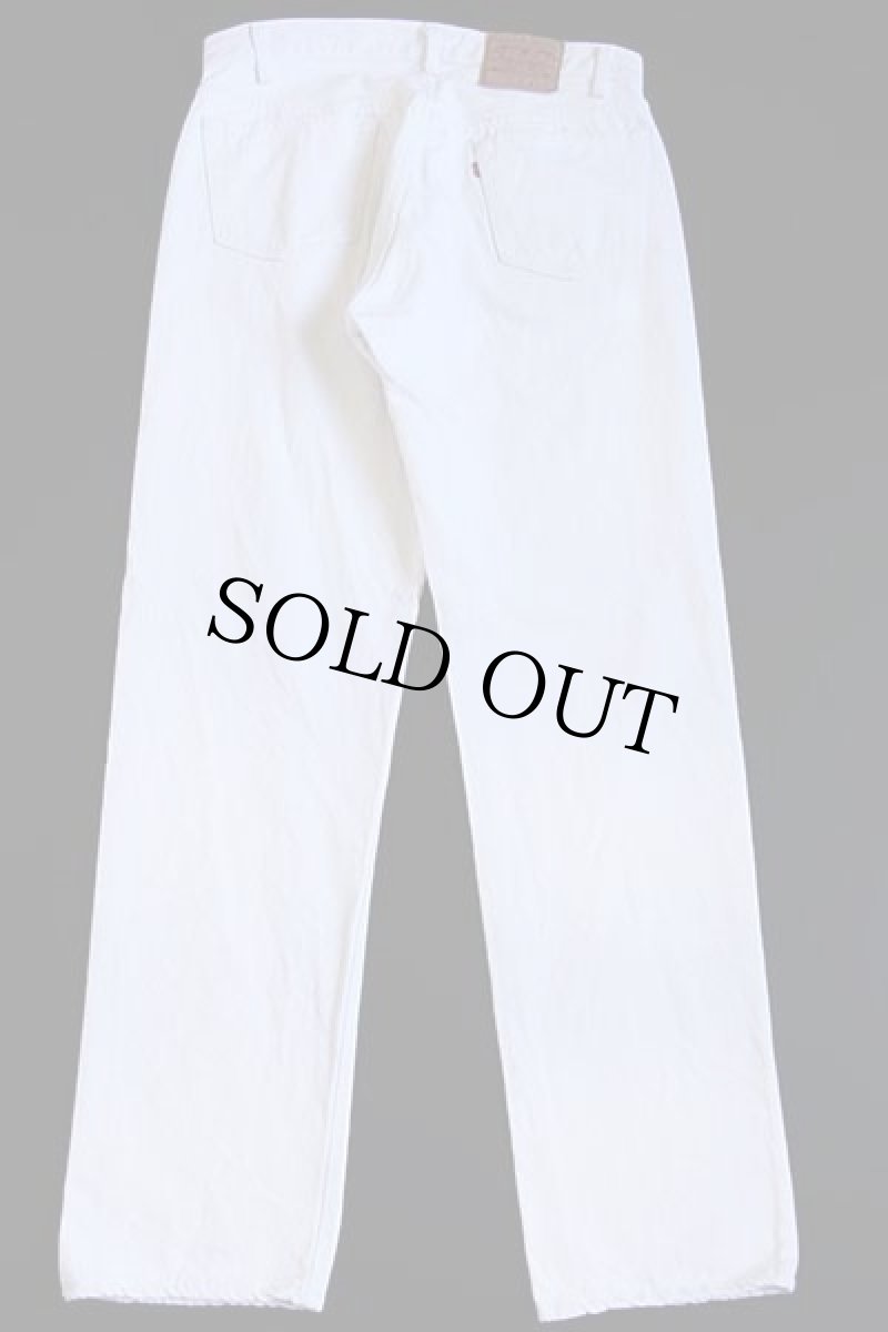 画像3: 80s USA製 Levi'sリーバイス 501 ホワイト デニムパンツ w36 L34 (3)