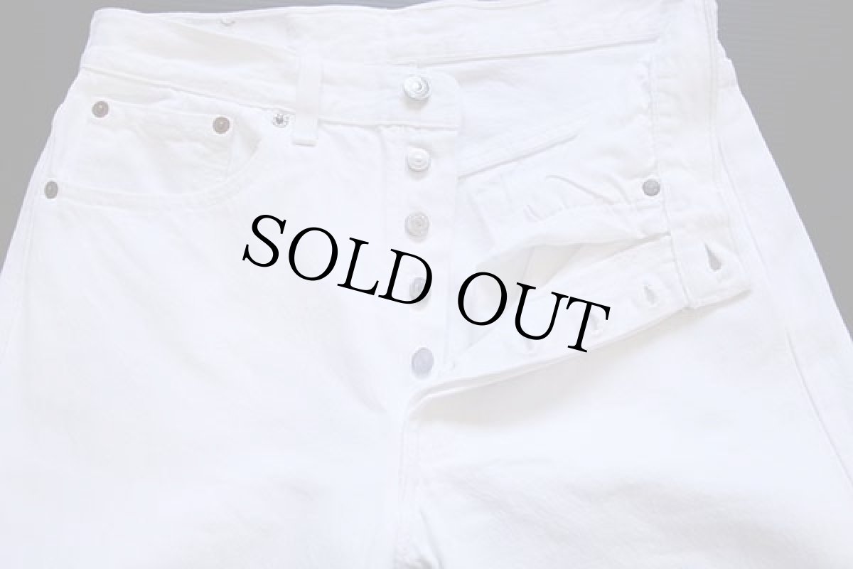 画像4: 90s USA製 Levi'sリーバイス 501 ホワイト デニムパンツ w31 L32 (4)