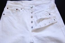 画像4: 90s USA製 Levi'sリーバイス 501 ホワイト デニムパンツ w31 L32 (4)