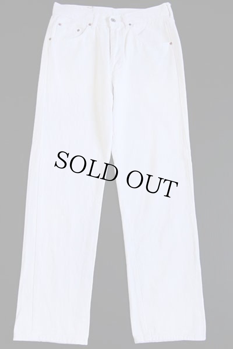 画像2: 80s USA製 Levi'sリーバイス 501 ホワイト デニムパンツ w33 L32 (2)