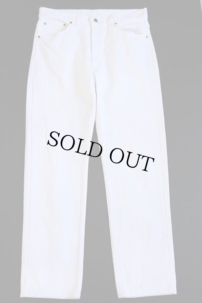 画像2: 80s USA製 Levi'sリーバイス 505 ホワイト デニムパンツ w36 L30 (2)