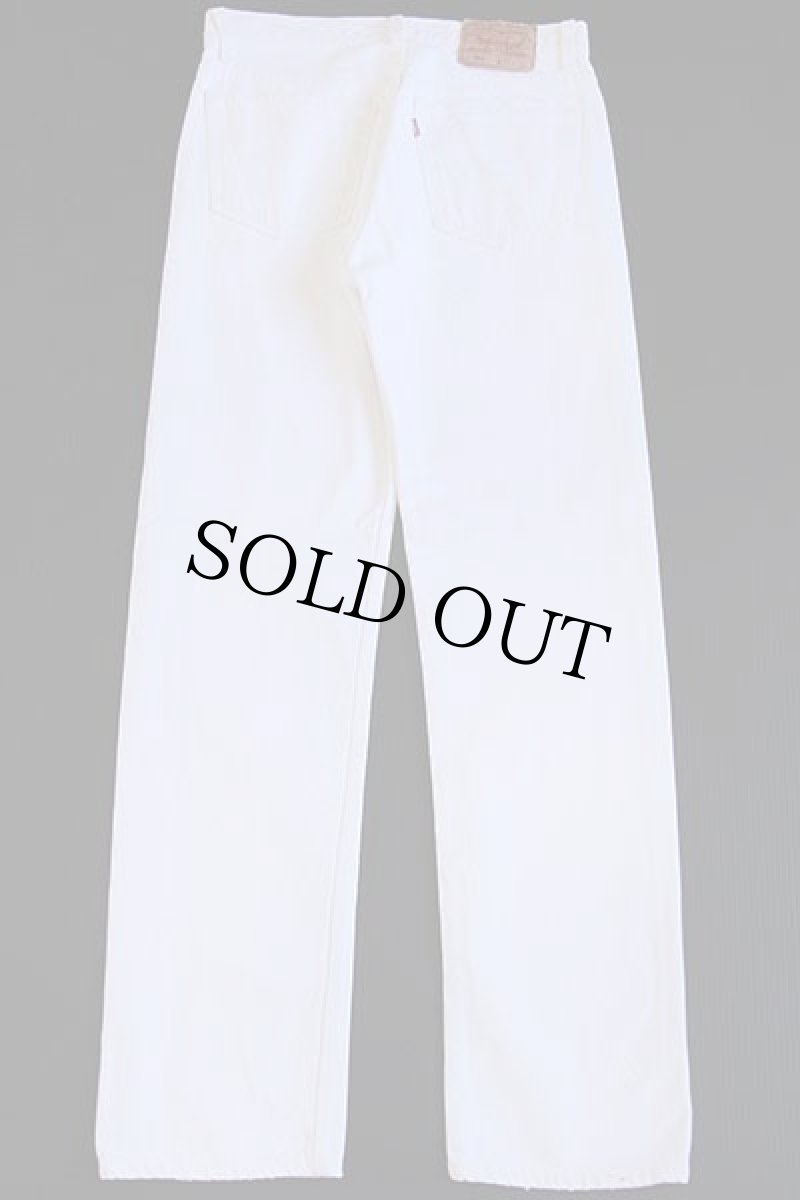 画像3: 90s USA製 Levi'sリーバイス 501 ホワイト デニムパンツ w31 L32 (3)