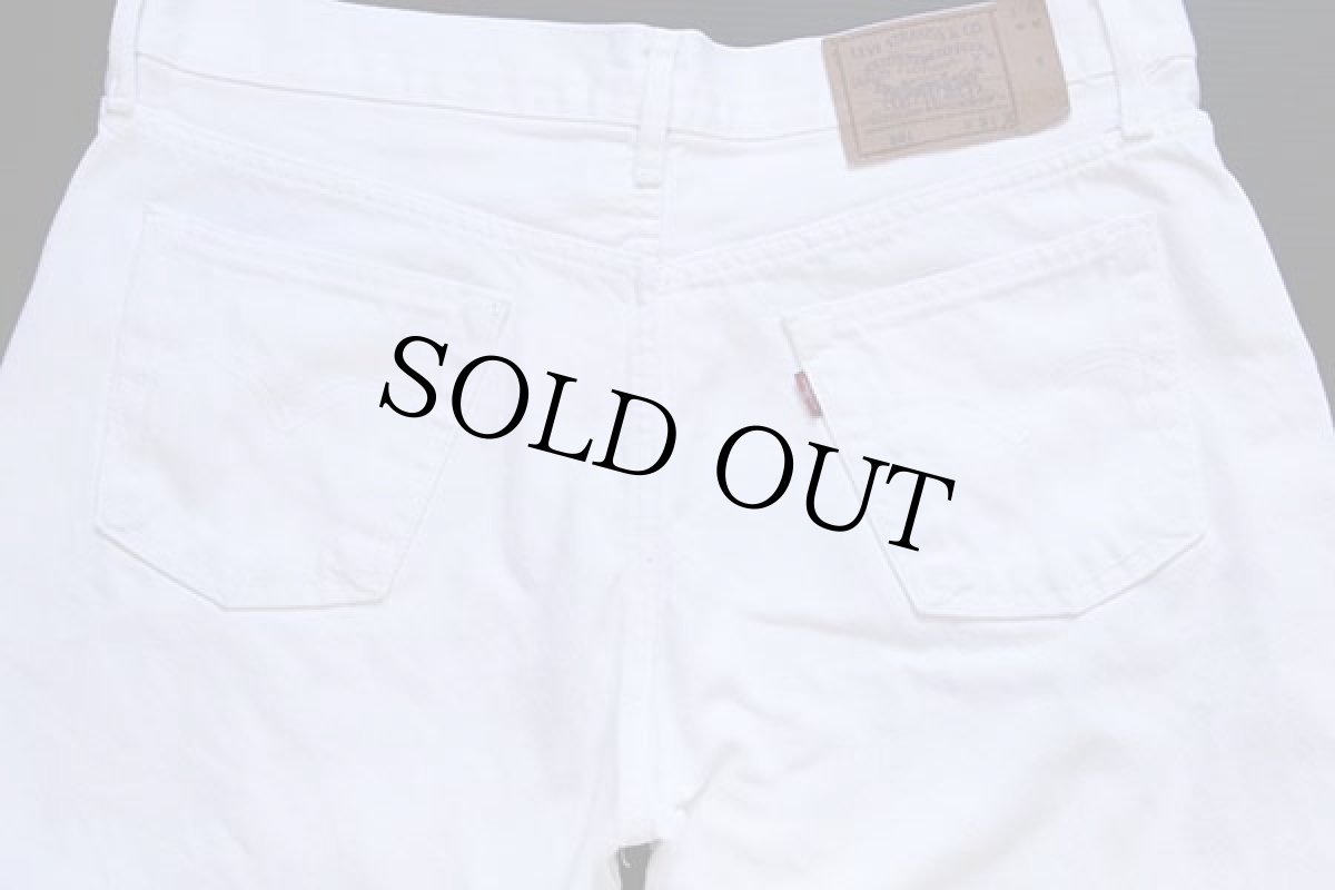 画像5: 90s USA製 Levi'sリーバイス 501 ホワイト デニムパンツ w38 (5)