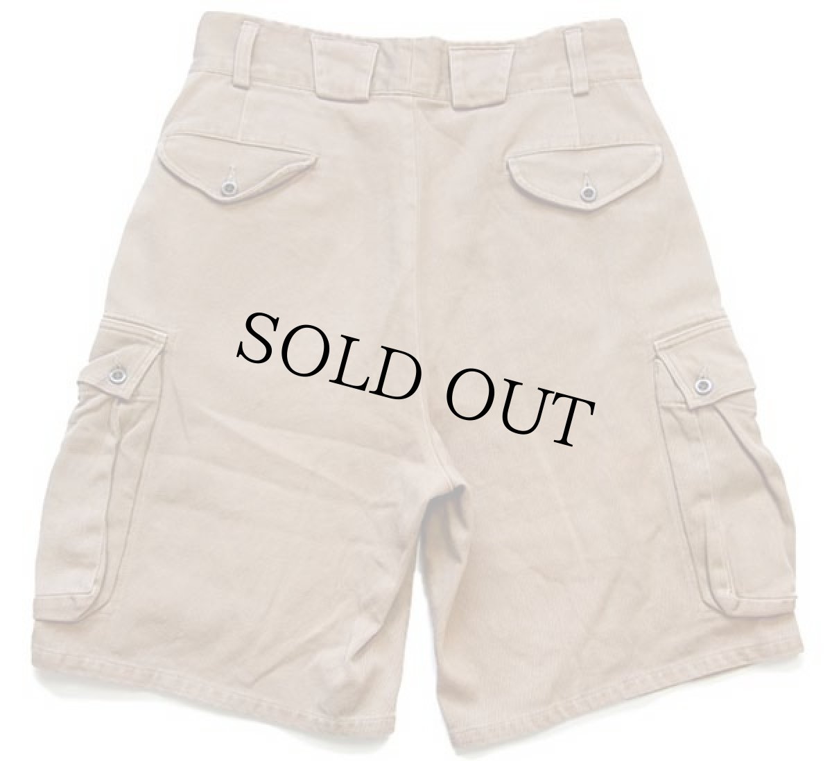 画像2: 90s USA製 RRL ダブルアールエル ラルフローレン コットンツイル カーゴ ショートパンツ カーキ w32★ショーツ 三つ星タグ (2)