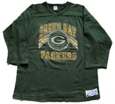 画像1: 80s USA製 Championチャンピオン NFL GREEN BAY PACKERS コットン フットボールTシャツ 緑 XL (1)